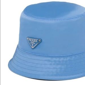 PRADA blue nylon bucket hat